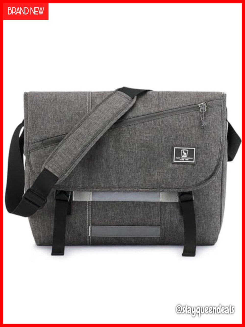 15.6 Inch Water-Resistant Laptop Messenger Bag Crossbody Satchel